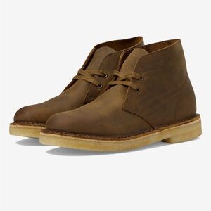 Clarks Women’s Brown Leather Desert Boots